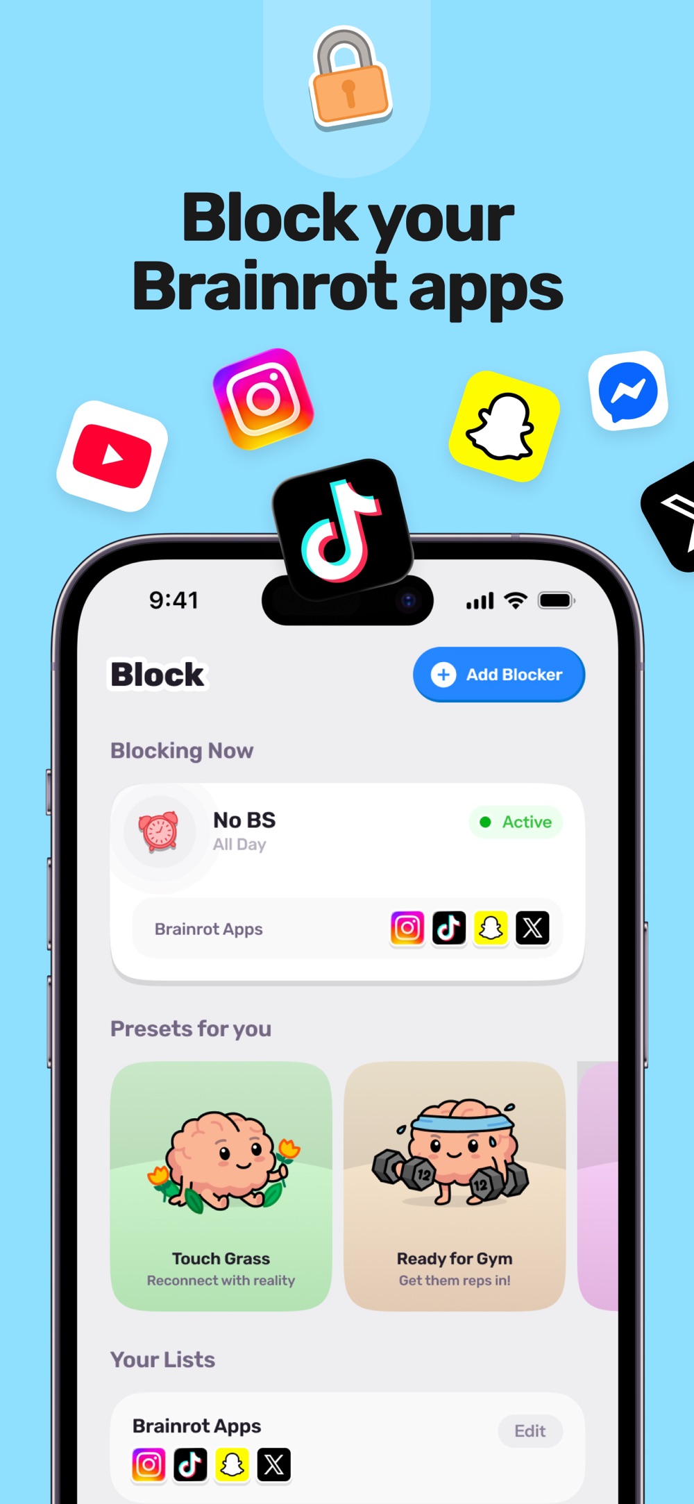 Brainrot blocking social apps