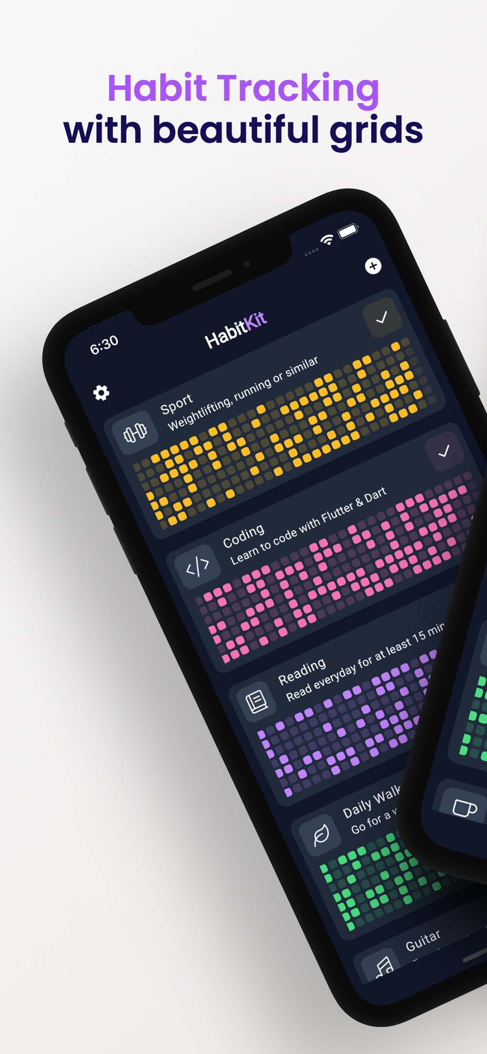 HabitKit: habit tracking with beautiful grids